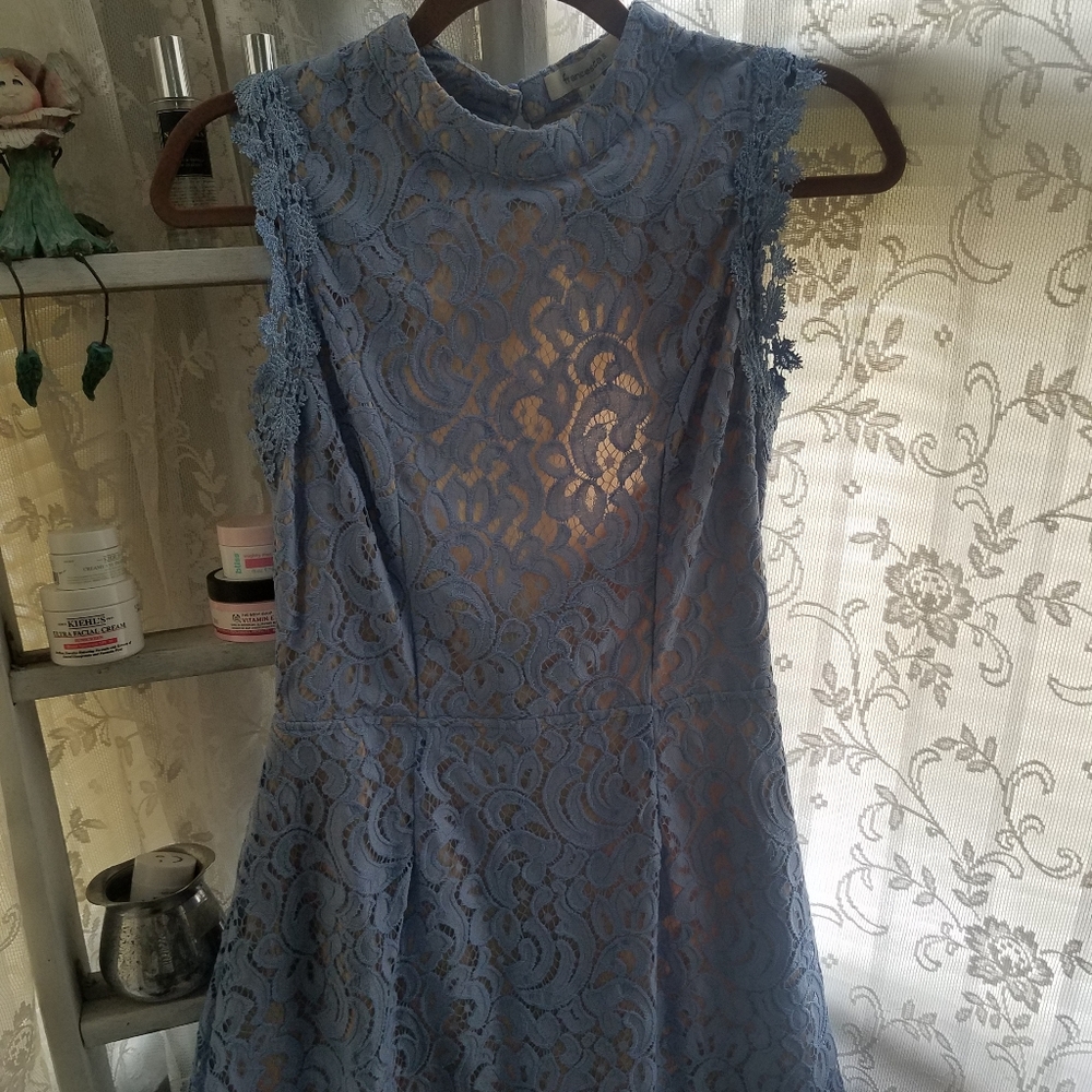 Francesca's blue lace dress